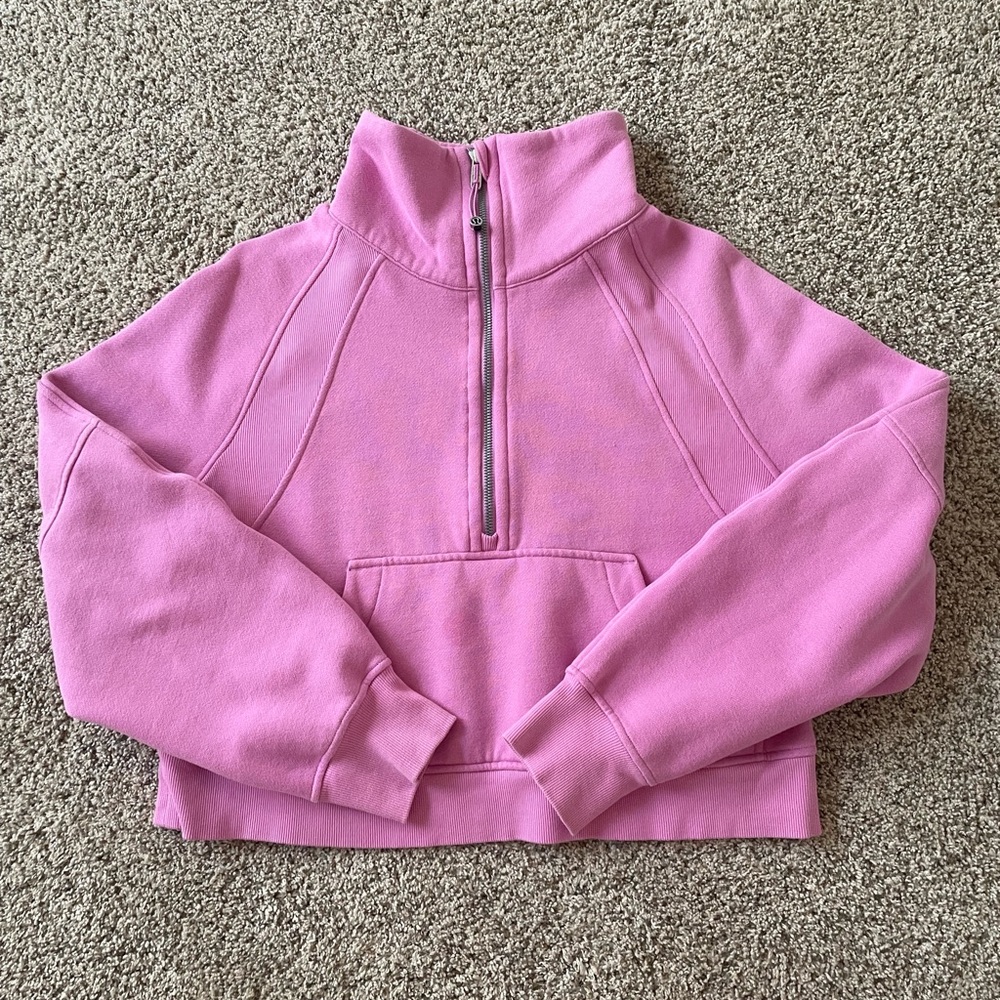 Pink Half-Zip Women's Sweater